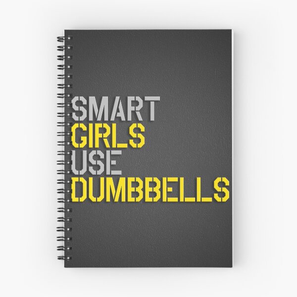 Item preview, Smart Girls Use Dumbbells (yel/gry) designed and sold by BGWdesigns.