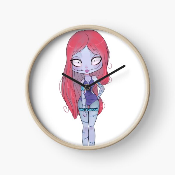 Pin Up Doll Cosplay Art (Close-up) Clock
