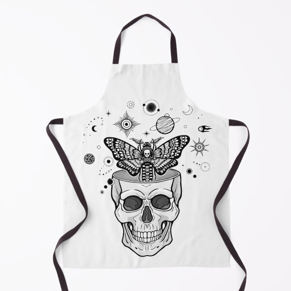 Item preview, Human skull, moth Dead head, cosmic symbols. designed and sold by YanaZvereva.