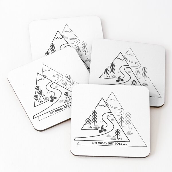 Item preview, Road Cyclist Climbing Twin Peaks Black designed and sold by RabeDesigns.