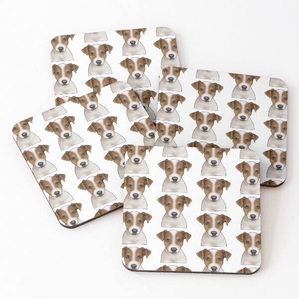 Item preview, Jack Russell Terrier Dog Portrait - Pattern - White designed and sold by JadeMadeThis.