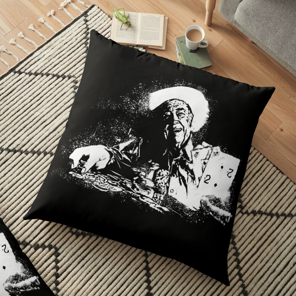 Doyle Brunson Painting Floor Pillow