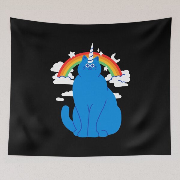 Item preview, Blue Unicorn Cat designed and sold by obinsun.