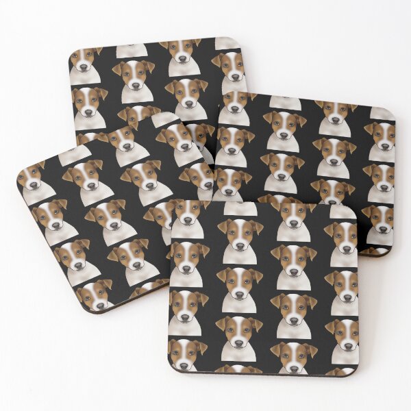 Item preview, Jack Russell Terrier Dog Portrait - Pattern - Black designed and sold by JadeMadeThis.