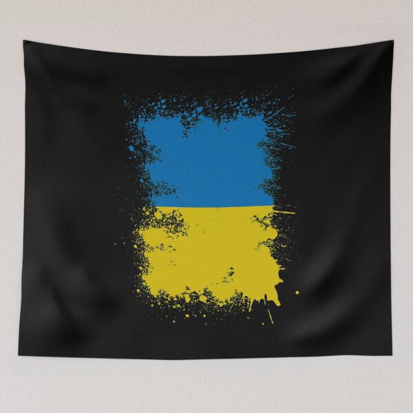 Artikelvorschau, Ukraine Flagge Farbfleck Kunst entworfen und verkauft von Argentini.