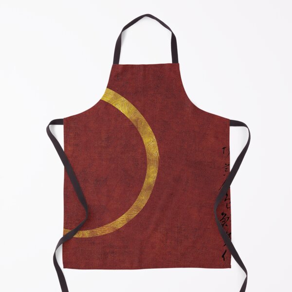 Item preview, Gold Enso with Japanese writing for the 5 natural elements  designed and sold by baligaia.