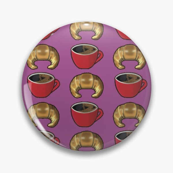 Item preview, Coffee Croissant Purple Red Pattern designed and sold by TheGreekGuy.