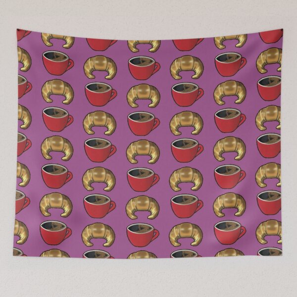 Item preview, Coffee Croissant Purple Red Pattern designed and sold by TheGreekGuy.