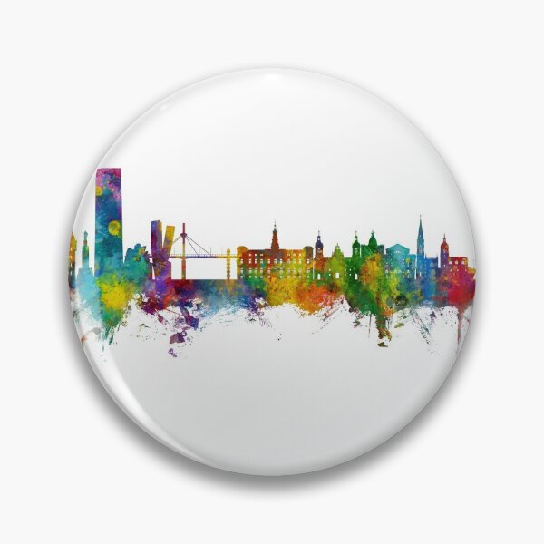 Item preview, Bilbao Spain Skyline designed and sold by ArtPrints.