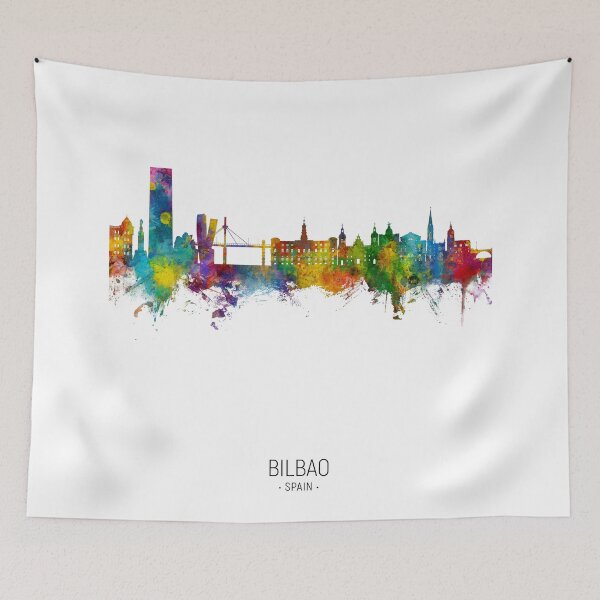 Item preview, Bilbao Spain Skyline designed and sold by ArtPrints.