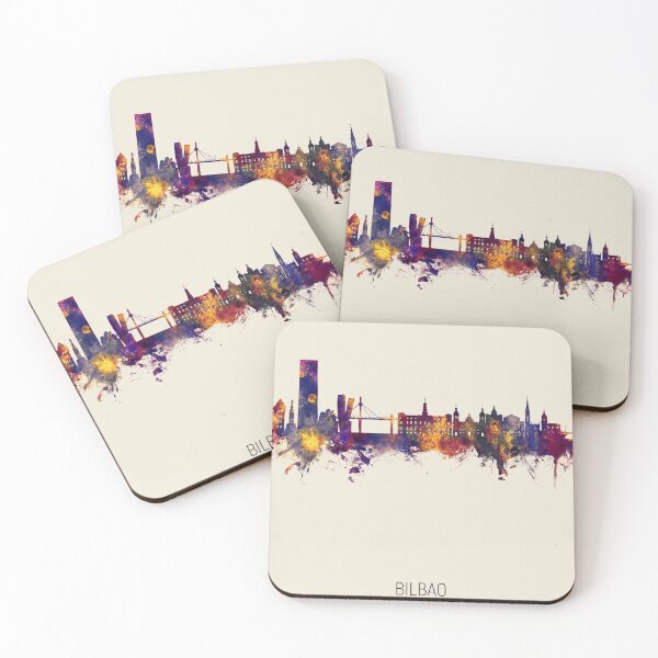 Item preview, Bilbao Spain Skyline designed and sold by ArtPrints.