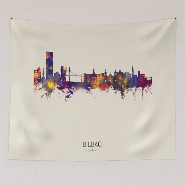 Item preview, Bilbao Spain Skyline designed and sold by ArtPrints.