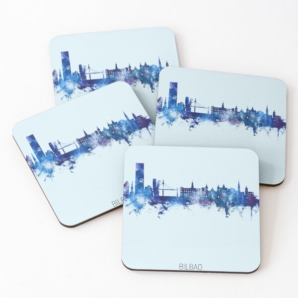 Item preview, Bilbao Spain Skyline designed and sold by ArtPrints.