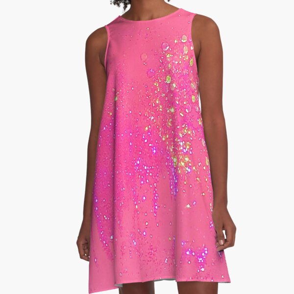 bright pink sparkly dress