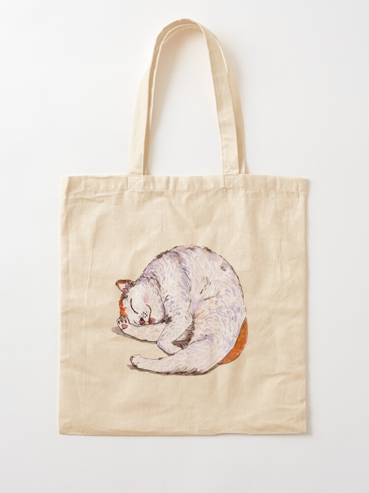 Alternate view of Tommy the Furball is Sleeping Tote Bag