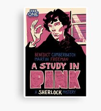 Vintage Poster - A Study In Pink Canvas Print