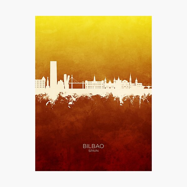 Vista previa del artículo con la obra «Horizonte de Bilbao, España», diseñado y vendido por ArtPrints.