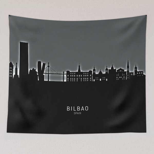 Item preview, Bilbao Spain Skyline designed and sold by ArtPrints.