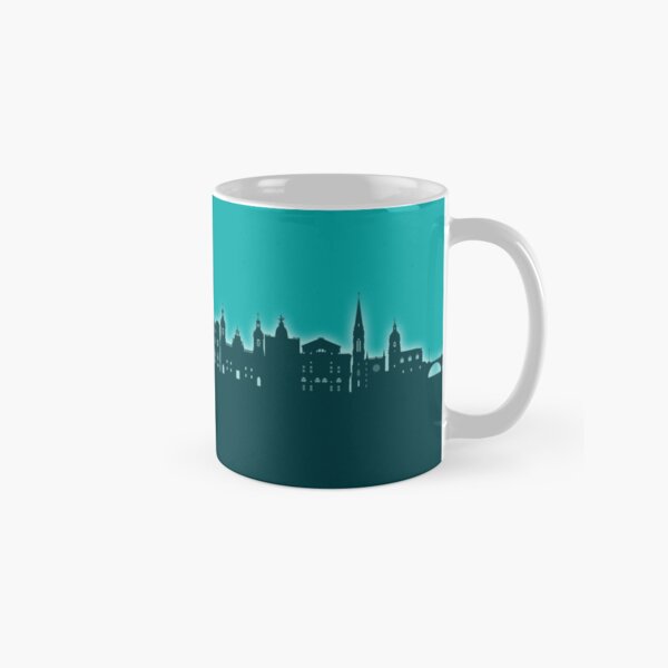 Vista previa del artículo con la obra «Bilbao Spain Skyline», diseñado y vendido por ArtPrints.