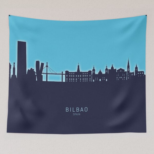 Item preview, Bilbao Spain Skyline designed and sold by ArtPrints.