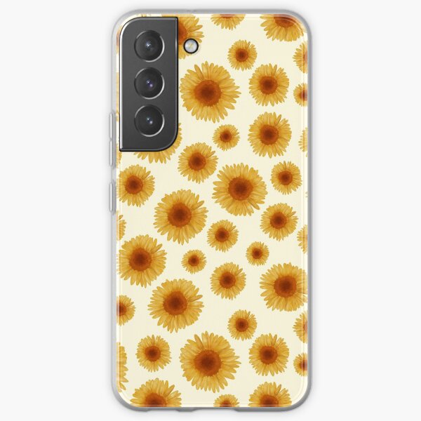 Estampado de girasoles fondo claro Funda blanda para Samsung Galaxy
