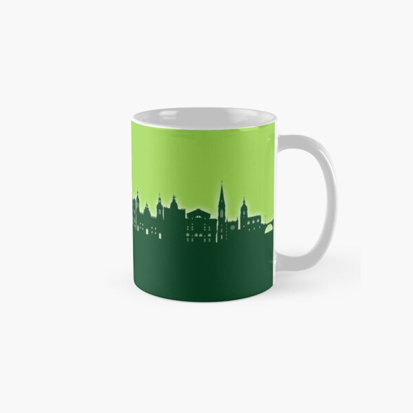 Vista previa del artículo con la obra «Bilbao Spain Skyline», diseñado y vendido por ArtPrints.