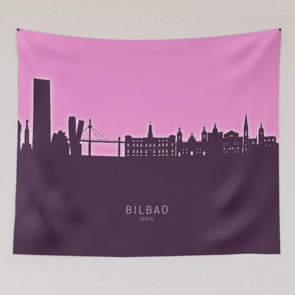Item preview, Bilbao Spain Skyline designed and sold by ArtPrints.