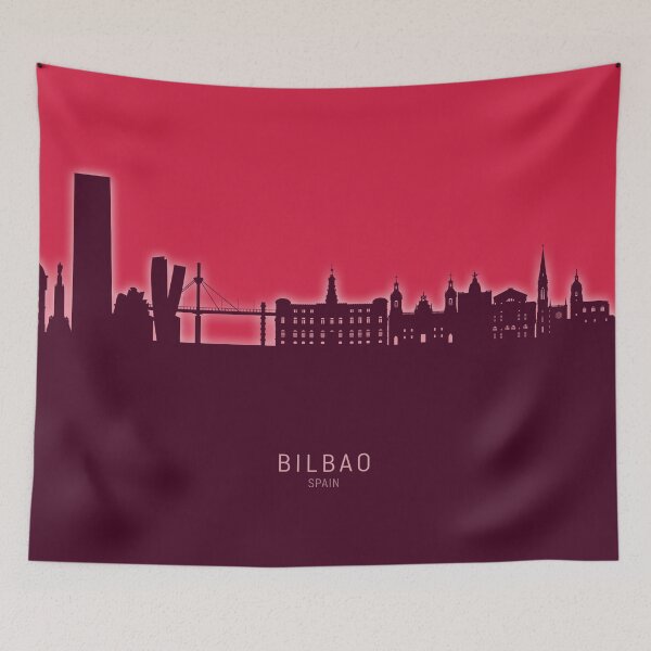 Item preview, Bilbao Spain Skyline designed and sold by ArtPrints.