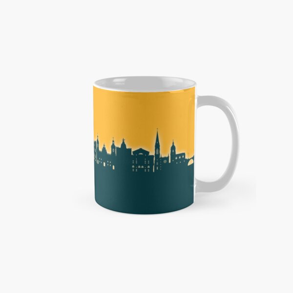 Vista previa del artículo con la obra «Bilbao Spain Skyline», diseñado y vendido por ArtPrints.