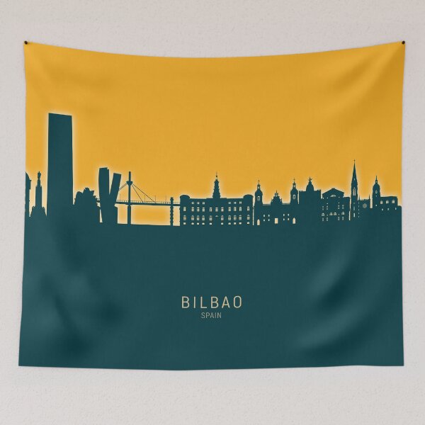 Item preview, Bilbao Spain Skyline designed and sold by ArtPrints.