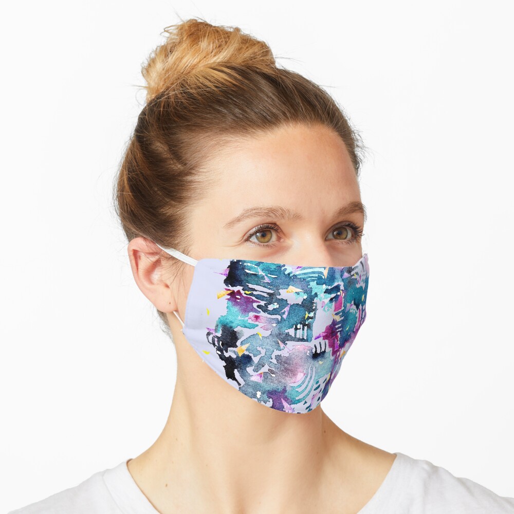 Night Sky Watercolor Pattern Mask
