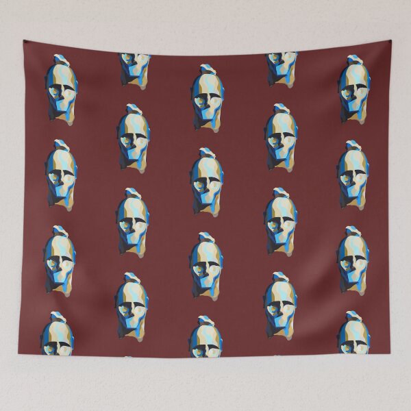 Item preview, Gigante di monteprama geometric head illustration by stegoworldart designed and sold by Stegoworldart.