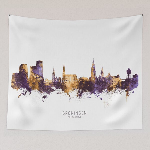 Item preview, Groningen The Netherlands Skyline designed and sold by ArtPrints.