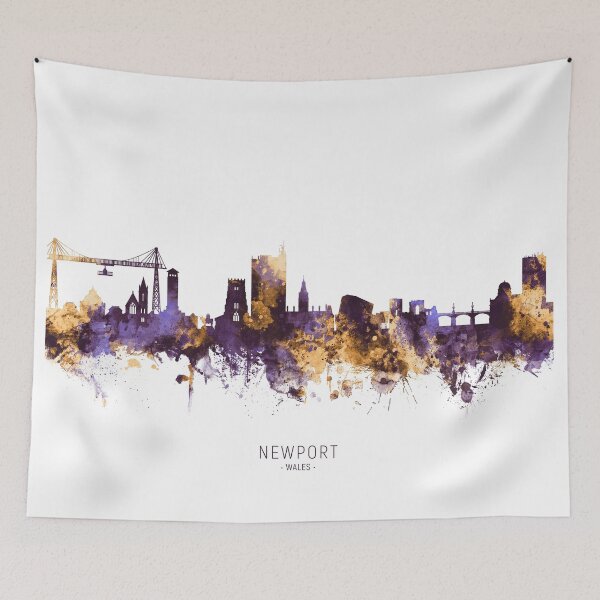 Artikelvorschau, Newport Wales Skyline entworfen und verkauft von ArtPrints.