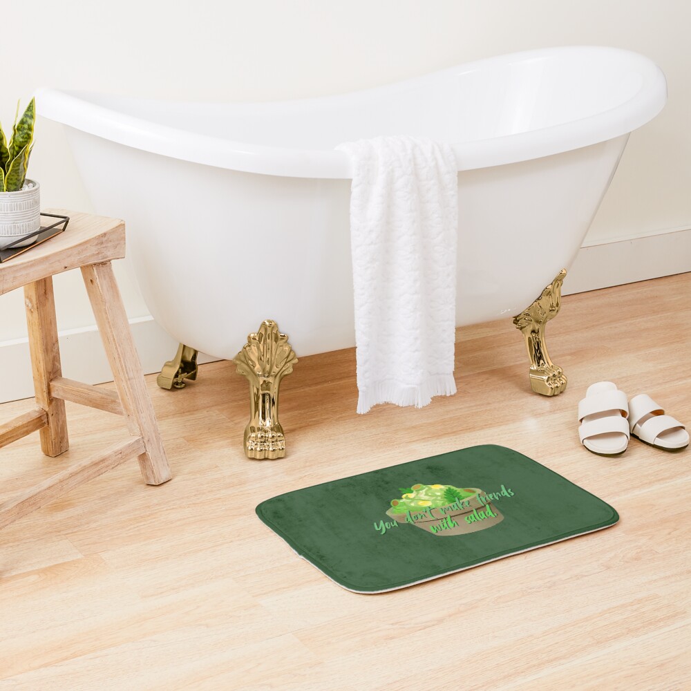You Don't Make Friends With Salad - Simpsons Design Bath Mat