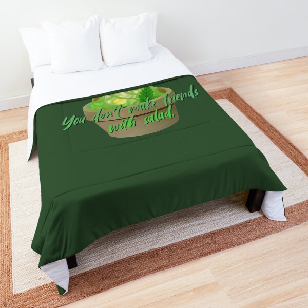 You Don't Make Friends With Salad - Simpsons Design Comforter