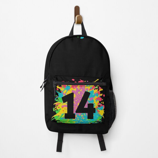 Item preview, 14th birthday for teens, girls, boys, number 14 in paint splashes, team event  designed and sold by iclipart.