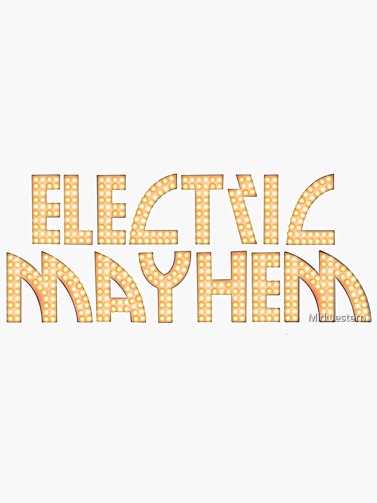 "Electric Mayhem" Sticker for Sale by Midwestern Redbubble
