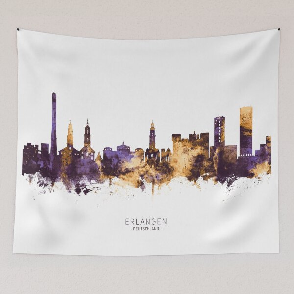 Item preview, Erlangen Germany Skyline designed and sold by ArtPrints.