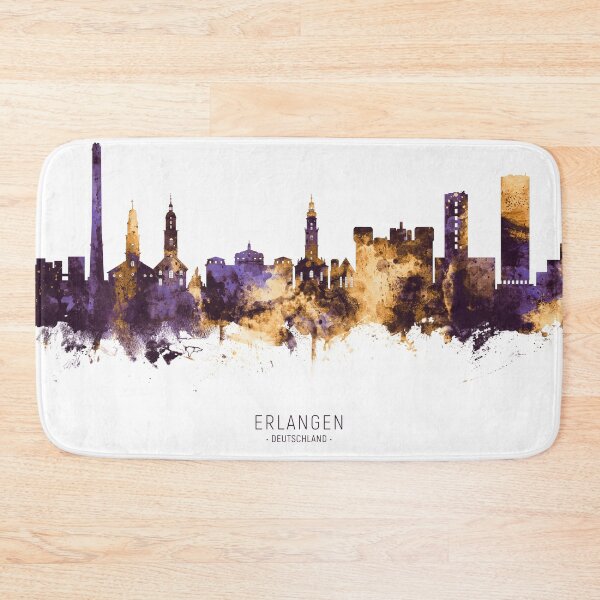 Item preview, Erlangen Germany Skyline designed and sold by ArtPrints.