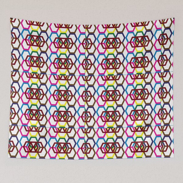 Item preview, Hexagon multi colour pattern designed and sold by SueSakpal.