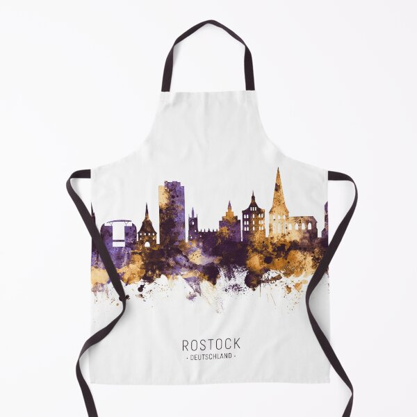 Item preview, Rostock Germany Skyline designed and sold by ArtPrints.