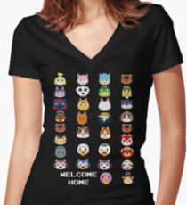 Welcome Home Women's Fitted V-Neck T-Shirt