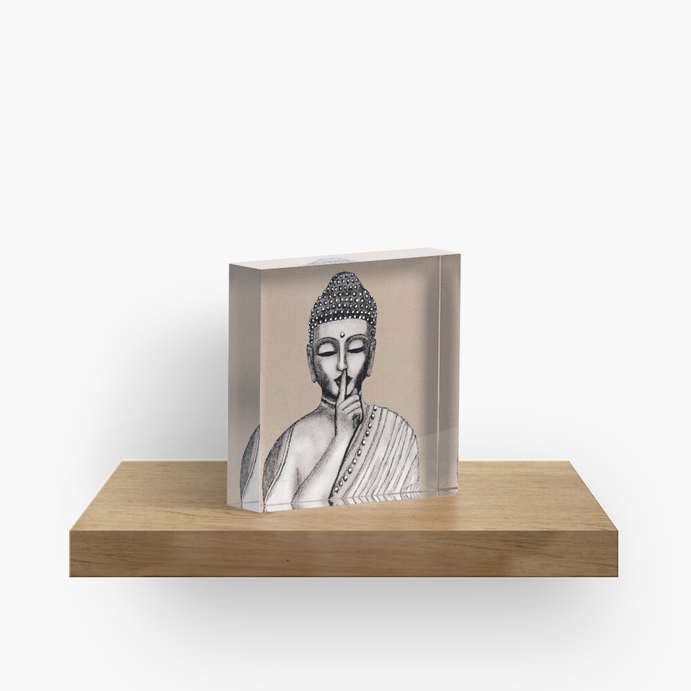 Shh ... do not disturb - Buddha - New Acrylic Block