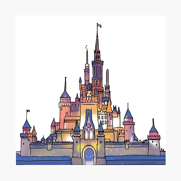 Watercolor Castle Photographic Print