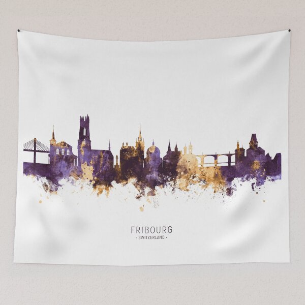 Item preview, Fribourg Switzerland Skyline designed and sold by ArtPrints.