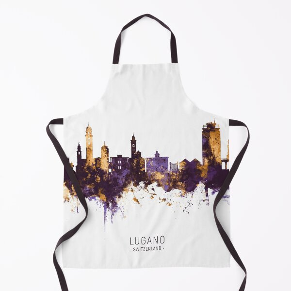 Item preview, Lugano Switzerland Skyline designed and sold by ArtPrints.