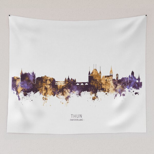 Item preview, Thun Switzerland Skyline designed and sold by ArtPrints.