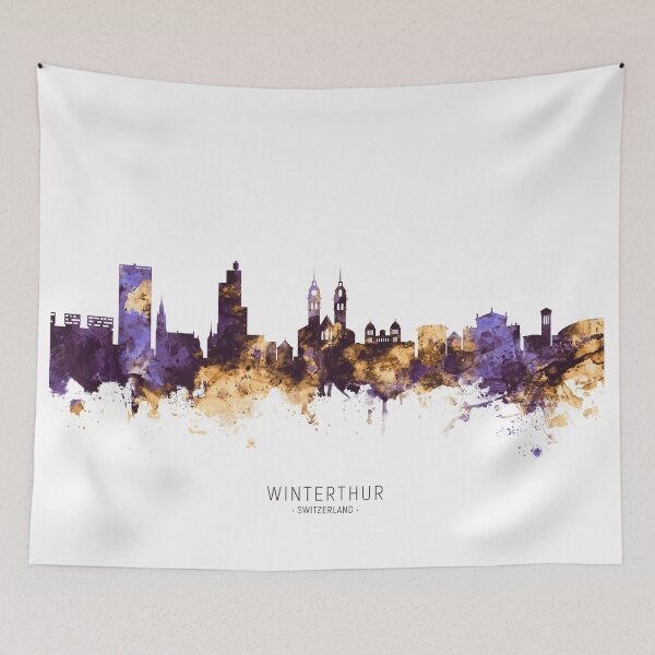 Item preview, Winterthur Switzerland Skyline designed and sold by ArtPrints.