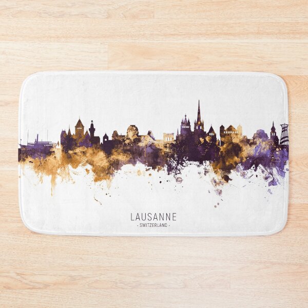 Item preview, Lausanne Switzerland Skyline designed and sold by ArtPrints.